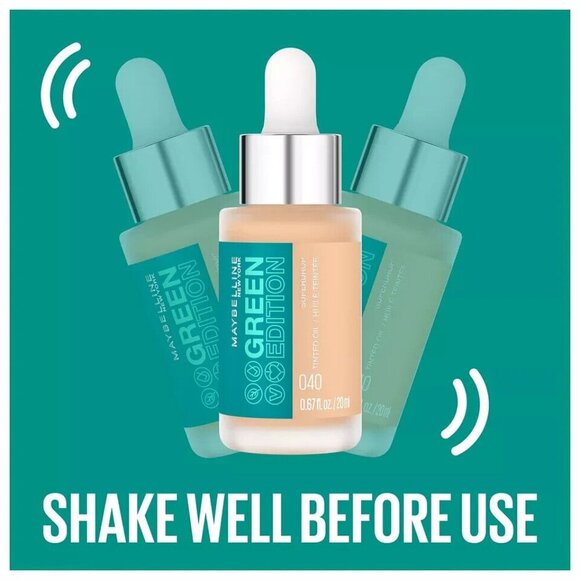 Maybelline Green Edition Superdrop Tinted Oil #40 Base Makeup Adjustable Natural - Picture 5 of 7